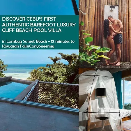 The Verge Cebu Beachfront Exclusive King Bed Pool Villa - 12 Minutes To Kawasan Falls Canyoneering